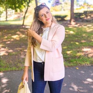 Pink J.Crew Sophie Sweater Blazer X-Small